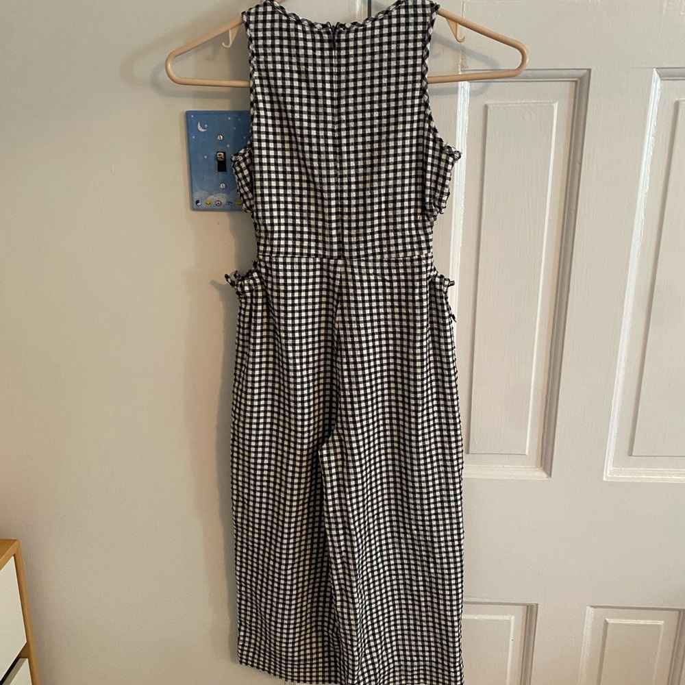 Black and White Gingham Jumpsuit